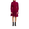 Rotate Birger Christensen Rotate Pleated Velvet Mini Dress In Fuchsia