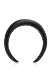 Jennifer Behr Thada Silk Headband In Black