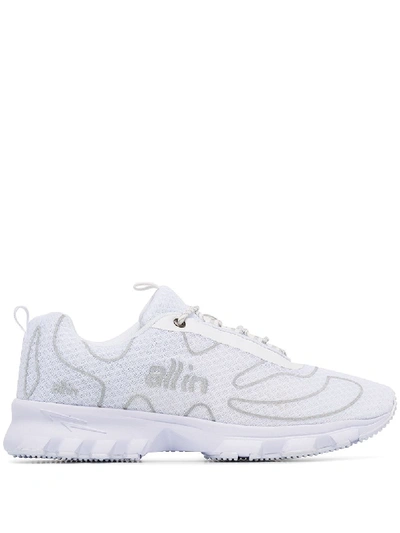 All In White Tennis Reflective Trainers