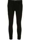 L Agence Marguerite Velvet High Rise Skinny Pants In Black