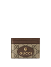 GUCCI GG SUPREME 猫头图案卡夹