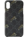 Gucci Soft Gg Supreme Tigers Iphone X/xs Case In Black