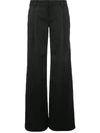 Alice And Olivia Athena Flared Wide Leg Trousers In Black