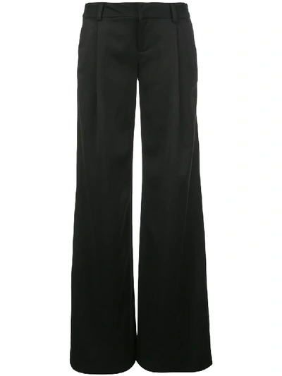Alice And Olivia Athena Flared Wide Leg Trousers In Black