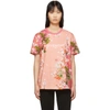 GIVENCHY GIVENCHY PINK FLOWERS T-SHIRT