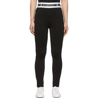 Givenchy 4g High-rise Stretch-knit Leggings In Black