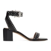 Givenchy Elegant Studded Leather Sandals In 001 Black