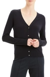 Theory Regal Wool-blend Cardigan In Black