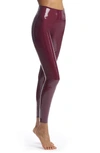 Commando Control Top Faux Patent Leather Leggings In Burgundy