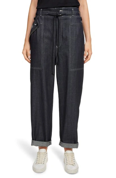 Y's Side Zip Wide Leg Jeans In Indigo