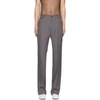 RANDOM IDENTITIES RANDOM IDENTITIES GREY HIGH RISE FIVE POCKET TROUSERS