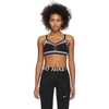 NIKE NIKE BLACK AND WHITE FLYKNIT INDY BRA