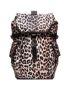 GANNI LEOPARD PRINT BACKPACK