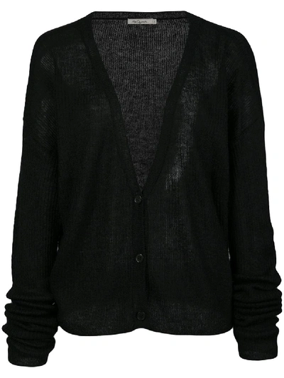 Mes Demoiselles Shym Ribbed-knit Cardigan In Black