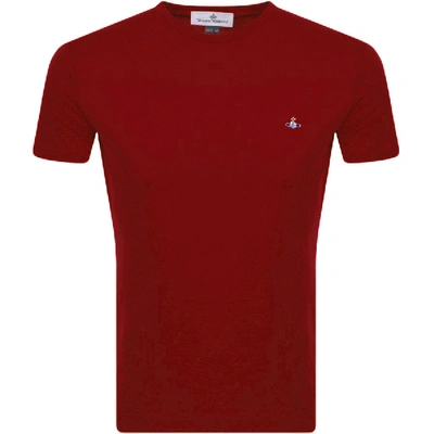 Vivienne Westwood Small Orb Logo T Shirt Red