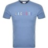LACOSTE CREW NECK LOGO T SHIRT BLUE,126916