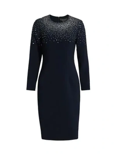 Ahluwalia Ombré Jewel Sheath Dress In Midnight