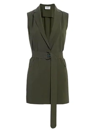 Akris Punto Notched Lapel Belted Gilet In Yucca