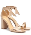 Alexandre Birman Clarita Bow-embellished Leather Sandals In Beige