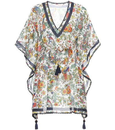 Tory Burch Printed Cotton And Silk-blend Voile Dress In Multicolor