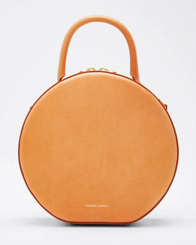 Mansur Gavriel Circle Vegetable-tanned Leather Crossbody Bag In Brown