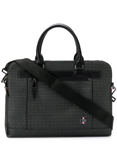 Tommy Hilfiger Th Monogram Briefcase In Black