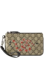 GUCCI GG SUPREME SNAKE PRINT IPHONE POUCH