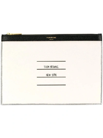 Thom Browne Paper Label Tablet Holder In White
