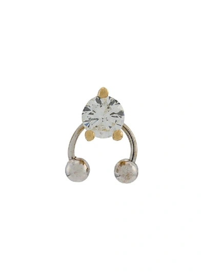 Delfina Delettrez 18kt Yellow And White Gold Two In One Diamond Earring In Not Applicable