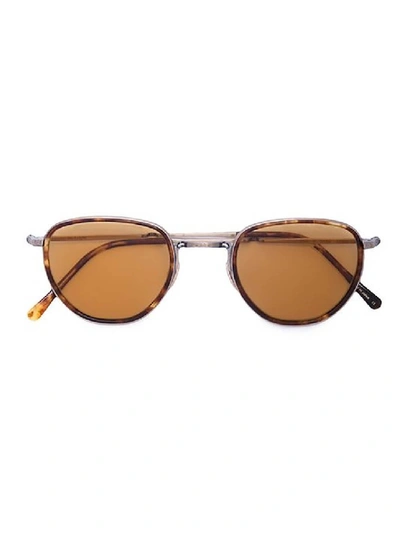 Mr Leight Brown Women's Tortoiseshell Round Sunglasses