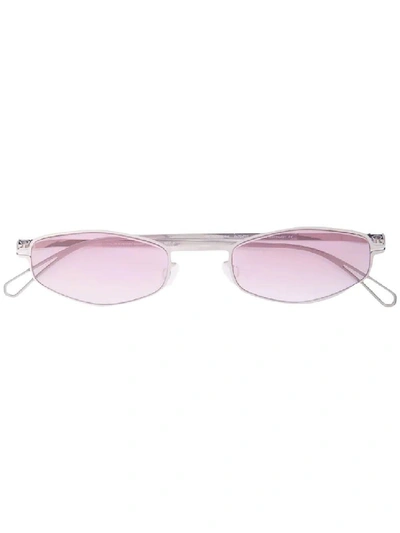 Mykita Pink Geometric Sunglasses In Purple