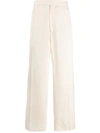 HAIDER ACKERMANN Off-White Wide Leg Trousers,D0BF3BD0-B3B7-18FE-77CA-40E898F0A056