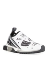 Dolce & Gabbana Sorrento Logo-print Mesh Sneakers In White