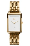 Mvmt Signature Square Mason Watch, 18mm X 24mm In Gold/ White/ Gold