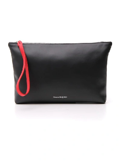 Alexander Mcqueen Zipped Clutch Bag In Black