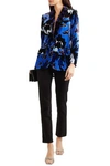 DIANE VON FURSTENBERG TOMMY FLORAL-PRINT VELVET BLAZER,3074457345621407458