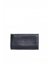 ISAAC REINA BLACK SHOULDER STRAP LEATHER WALLET,200/BLK