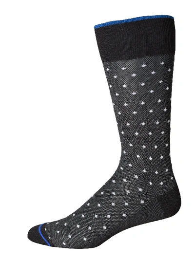 Robert Graham Greene Socks In Charcoal