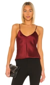 Nili Lotan Isabella Silk Camisole In Ruby