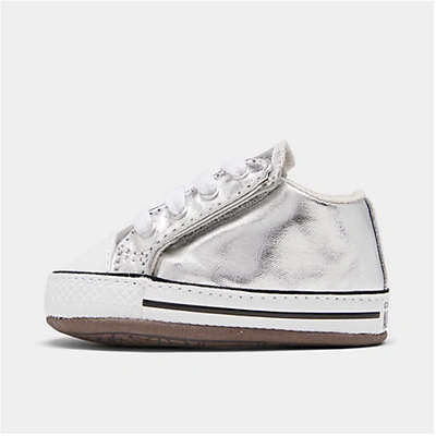 Converse Girls' Toddler Pearlized Party Chuck Taylor All Star Cribster Crib Shoes In Grey