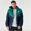 Nike Men's Sportswear Windrunner Down Fill Jacket In Green / Blue
