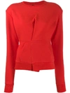 Ben Taverniti Unravel Project Folded Detail Sweatshirt In Red