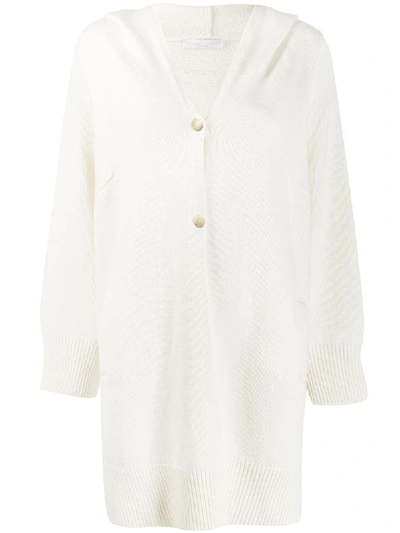 Fabiana Filippi Hooded Cardi-coat In White