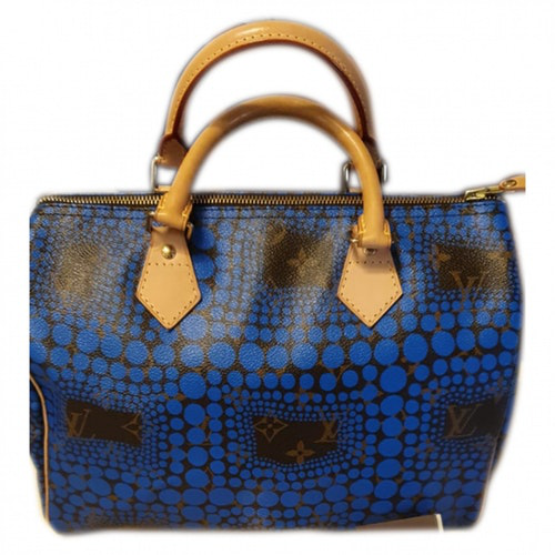 Pre-Owned Louis Vuitton Speedy Blue Cloth Handbag | ModeSens