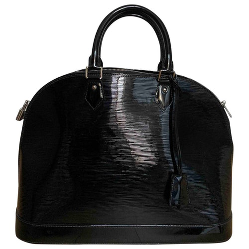 Pre-Owned Louis Vuitton Alma Black Patent Leather Handbag | ModeSens