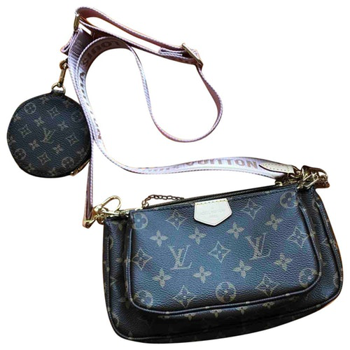 Pre-Owned Louis Vuitton Multi Pochette Accessoires Brown Cloth Handbag | ModeSens