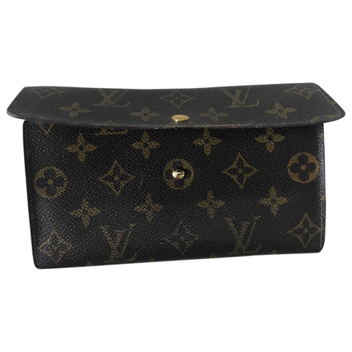 Pre-Owned Louis Vuitton Emilie Brown Leather Wallet | ModeSens