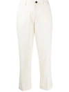 Woolrich Turned Hem Trousers In Neutrals