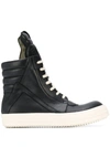 Rick Owens Oversize Tongue Sneakers In Black