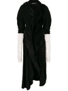Aganovich Asymmetric Velvet Dress In Black
